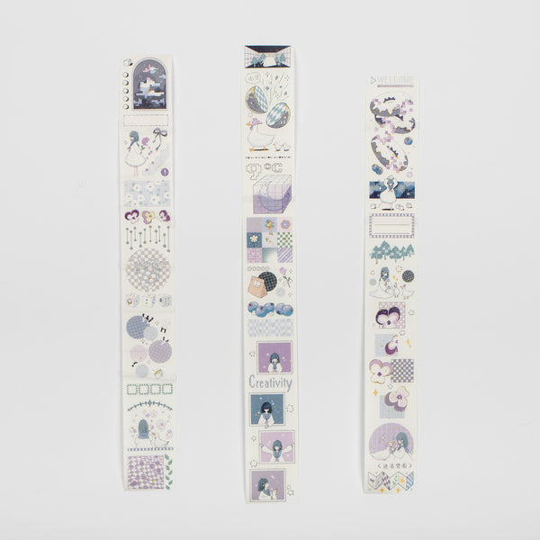 Washi Enhanced Tapes - Purple Planet