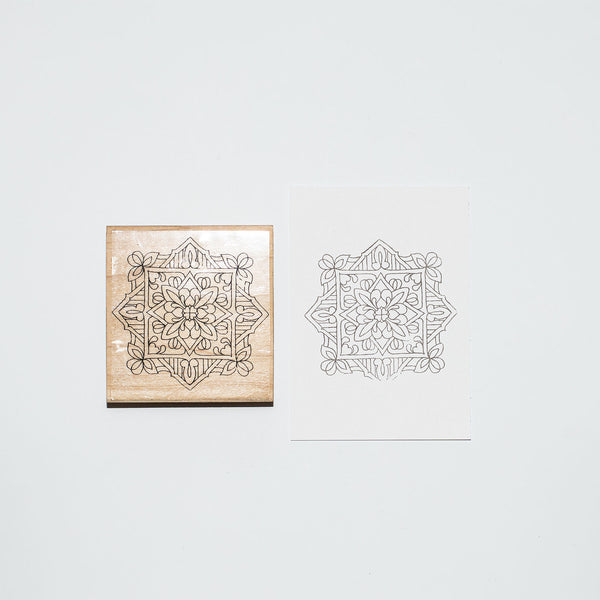 Mounted Wooden Stamp - Pattern Block A